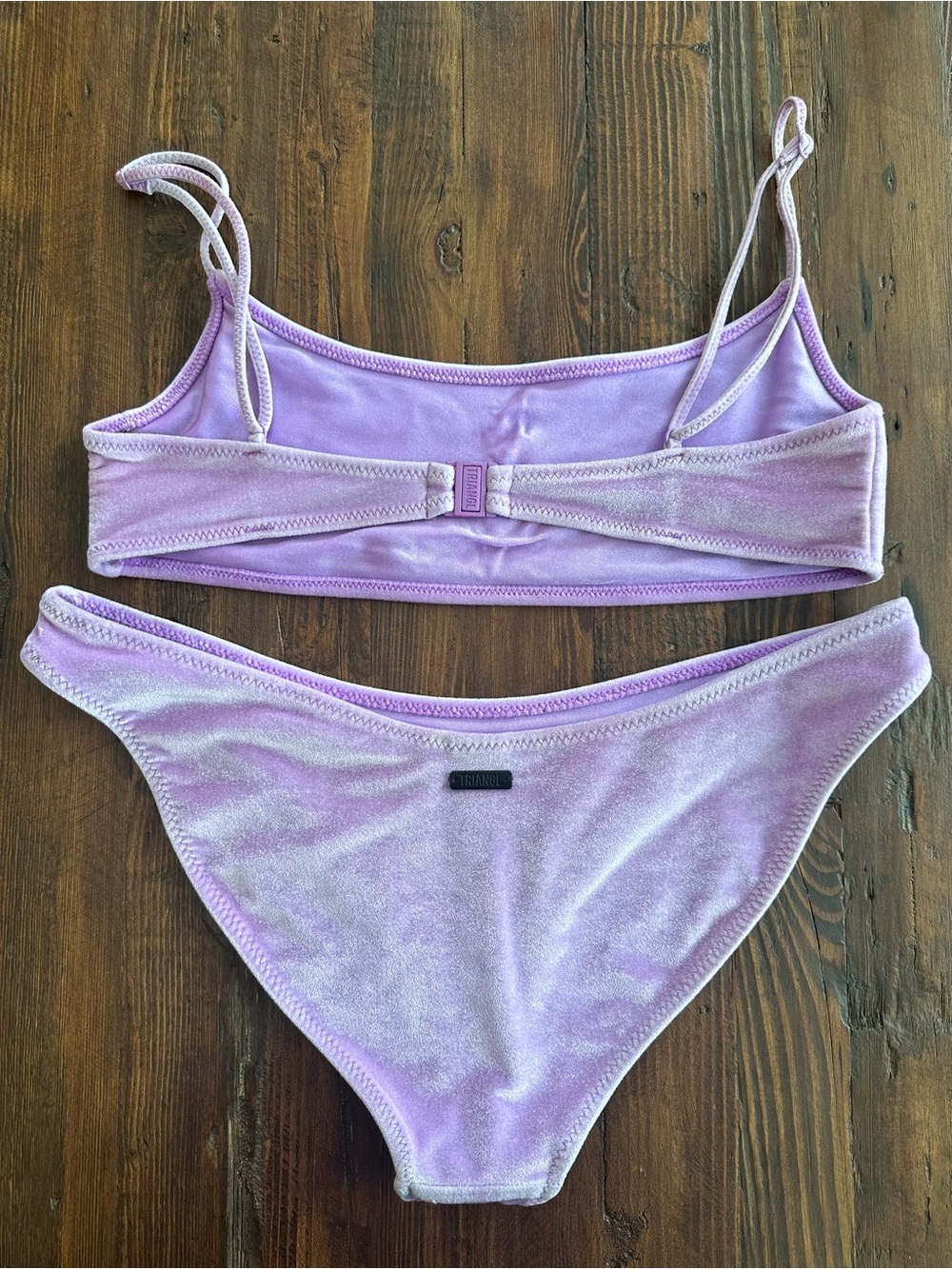 TRIANGL Velvet Bikini Set- Purple Haze- Size Medium - Picture 2 of 10
